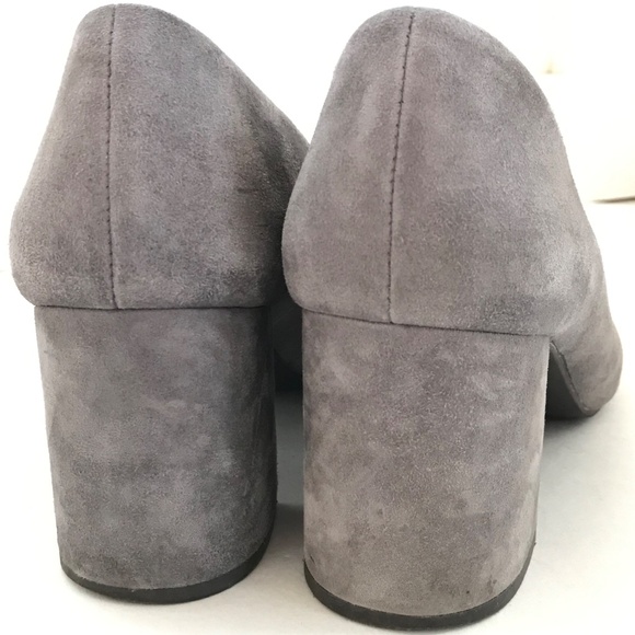 SEYCHELLES Chunky Heel Suede Pointed Toe Heels Gray Women’s Size 9 - Picture 5 of 16